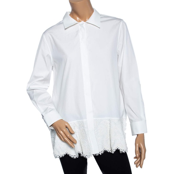 Valentino Lace Trim Blouse - Picture 1 of 4